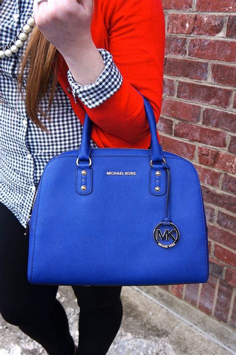 royal blue michael kors bag